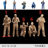 1/64 1/43 1/35 Car mechanic repairman Scene Miniatures Figures Doll Model toy Model