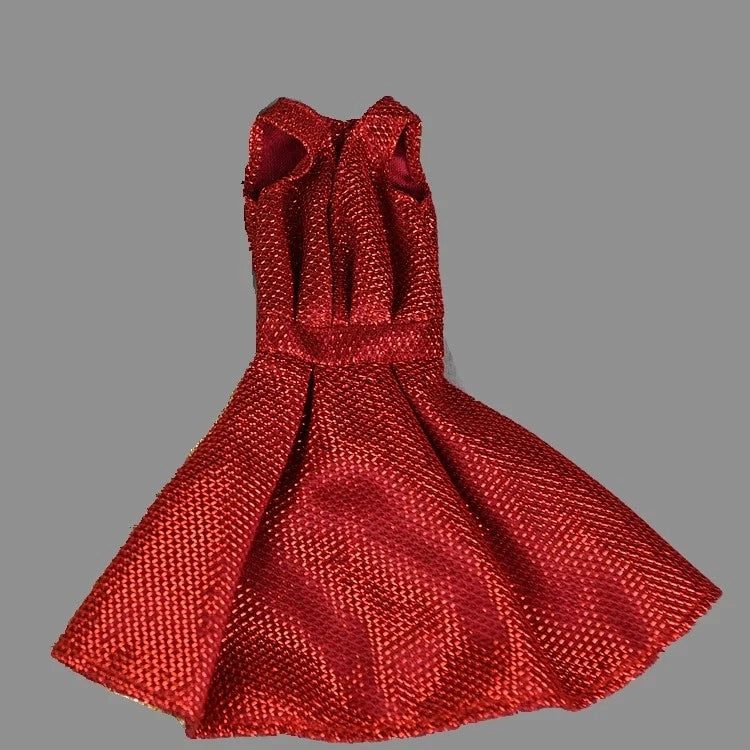 1/6 Female Red Skirt Dress Model Fits for 12" Action Figure Soldier Model