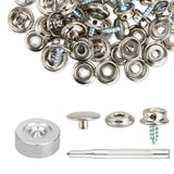 62 X Stainless Steel Fastener Snap Press Stud Cap Button Marine Boat Canvas Set Model