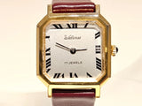 VINTAGE SQUARE  26mm LUXURY ELEGANT SWISS MECHANICAL LADIES WATCH "WALENSA" Model