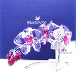 New 100% SWAROVSKI Purple Crystal Flowers Orchid Figurine Display Deco 5520373 Model