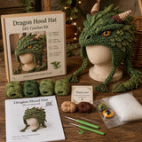 Fantasy Hood Hat DIY Crochet Kit Beginner Handmade Knit Beanie Yarn Gift Set Model