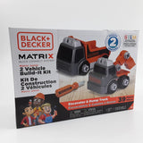 Black + Decker Matrix Junior 2 Vehicle Build-It Kit Excavator & Dump Truck 3+ Model