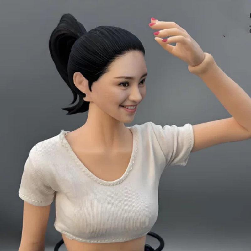 Asia  Model Female Head Carving 3D print Model 1/6 Scale Fit 12 " figure toys Model
