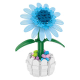 NEW Brickcraft Blue Sunflower Building Kit 213 Pieces Botanical Flower Decor Toy Model