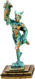 Ancient Greek God Hermes Statue Miniature Green Gold Mythology Figurine Model