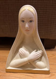 Rare 1930s Art Deco Lenci Torino Ceramic Madonna CR23-Original Foil Label-Mint Model