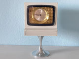 VINTAGE VERY RARE COLLECTIBLE DESK TABLE TV MODEL MECHANICAL WATCH CLOCK "STOWA" Model