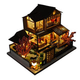 Japanese Style Dollhouse Kit: DIY 3D Model Villa Creative Gift for Adults Model