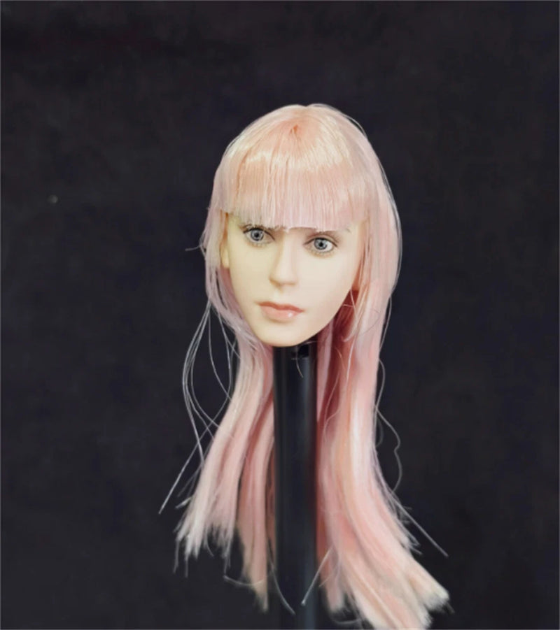 1/6  Anime Cute  Head Sculpture  Expression Pink Soldier Model F 12" figure toys Model