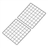 14"x14" Wire Grid Panel 2 Pcs Wall Grid Decorative Board Photo Display Black Model