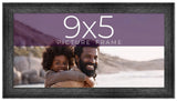 9x5 Frame Black Real Wood Picture Frame Width 1.5 inches | Interior Frame Depth Model