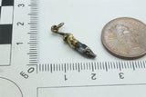 TINY ANTIQUE SILVER / GOLD MOUSE IN SHOE CHARM c1900 Charms