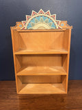 Vtg Enesco Display Shelf Southwestern Aztec Boho Figurines Essential Oils 13¡± Model