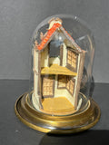 Vintage, Olszewski Goebel Hummel Display, "Bavarian Cottage" 953-D w/ Glass Dome Model