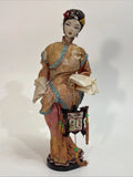 Vintage Japanese Geisha Doll 14¡± Lantern Kimono Figurine Display Large Model