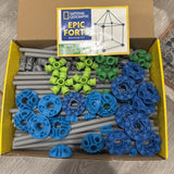 NATIONAL GEOGRAPHIC Epic Fort Building Kit 135 Pieces Multicolor Snug Fit Poles Model