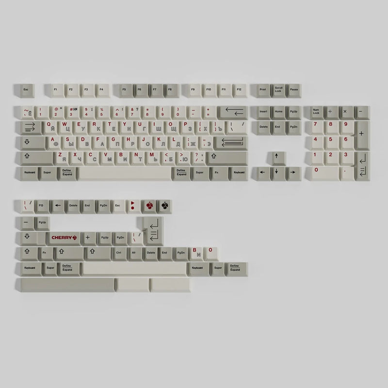 Retro 6085 Keycaps Cherry Profile PBT Dye Subs Keycap Set For Mechanical Keeb Model