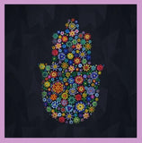 Bead embroidery kit The symbol "Hamsa" hand embroidery needlework kit Model