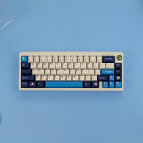 Lightning Keycap Set Blue White Cherry Profile Dyesubs PBT Keycaps - 129 Keys Model