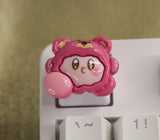 ¡°Bear¡± Kirby Handmade Keycap R4 OEM White Keycap - 1pc Model