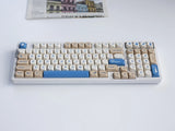 MA Profile White Blue Red Dye-subs PBT Keycap Set Model