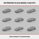 Resin 3D Printed Scale Model Car Kit 1/24 Diorama Miniature Collectible (H-M) Model