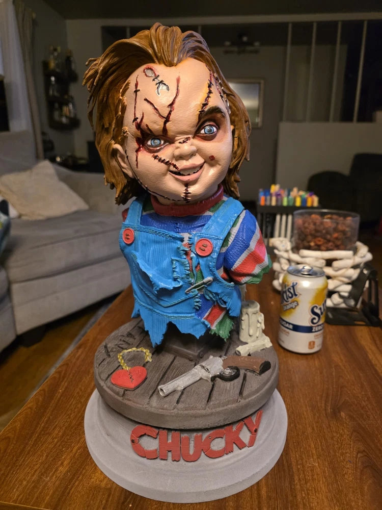 Childs Play Chucky Display Bust Figurine Good Guys Doll Horror Movie Memorabilia Model