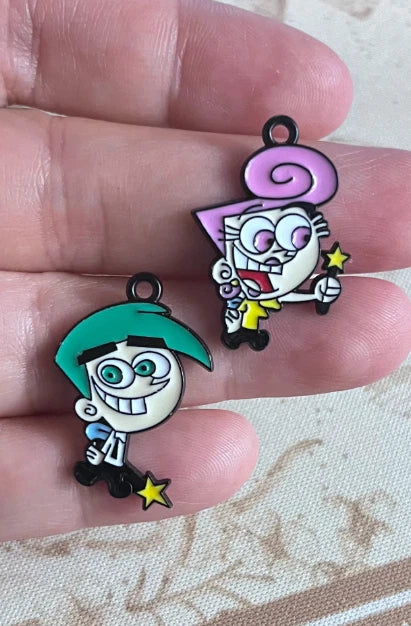 40Pcs Anime Cartoon Metal Charms DIY Bracelet Necklace Jewelry Making Pendants Charms