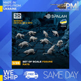SPALAH 31935 1/35 Set of figures Rats 3d printed resin kit Model