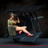 Pin-Up Pilot Girl 1/12 1/10 1/8 1/6 Model Kit Unpainted Unassembled 3D Printing Model
