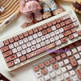 Maorbeng Cocoa Cat MAO Height Keycaps Cute 140 PCS Mechanical keyboard keycaps Model