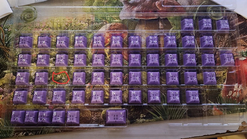 PBTFans Atomic Purple Katakana Set Keycaps Read Desc Model