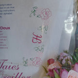 Dimensions Pillowcases Cross Stitch Monogram Roses 73076 Sealed Model
