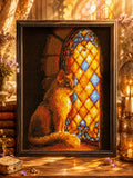 RIOLIS Counted Cross Stich Kit 1848 Castle Guardian, Cat Themed Cross Stitch Art Model