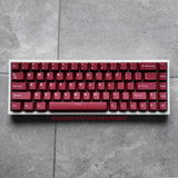 Deep Wine Red Doubleshot 126 Keycaps Set PBT for Cherry MX Mechanical Keyboards Model
