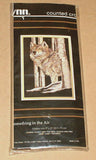 Janlynn Wolf in the Forest "Something in the Air" Cross Stitch Kit NIP 9x13" Model