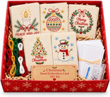 Christmas Hand Embroidery Card DIY Kit, DIY Christmas Greeting Cards Model