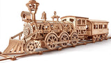 Wooden Toy Train Set - 34X7?? Railway, Locomotive Mechanical Model Kit 3D Puzzles Model