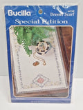 Bucilla Dresser Scarf Embroidery Kit 64204 Wild Roses Special Edition Model