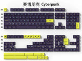 170 Keys Blue Yellow Cybepunk Keycap SA Profile  ABS Double Shot Keycap  Se Model