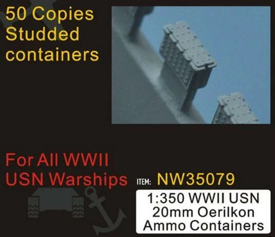 1/350 WWII USN 20mm Oerlikon Ammo Containers NW35079 Resin Model Kits Model