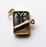 925 Sterling Silver and Bronze Sardine Can Charm Charms