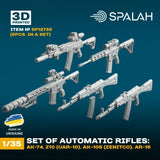 1:35 Scale Model Assault Rifles AK-74, AK-105, UAR-10 Z10, AR-15 Resin SP12735 Model