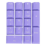 17 Key PBT Keycap Set Mechanical Numeric Keypads for Keyboard, Purple Model