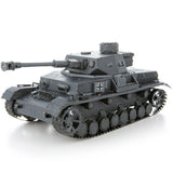 Metal Earth ICONX Colored Panzer IV 1:50 Scale WWII German Tank 3D Model Kit DIY Model