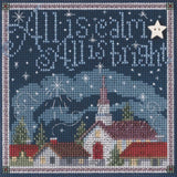 All is Calm Beaded Cross Stitch Kit Mill Hill 2015 Buttons & Beads Winter Model