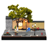 1:64 Miniature Architecture Street Display Base Modern City Scene With Trees Model
