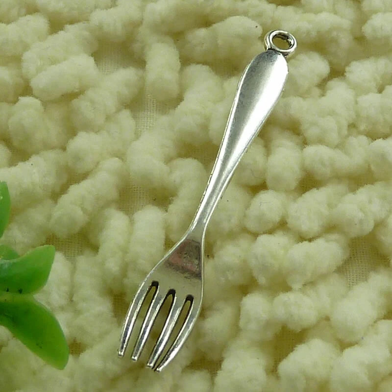 120 Pcs Tibetan Silver Fork Charms Pendant 55X8MM S3255 DIY Jewelry Making Charms