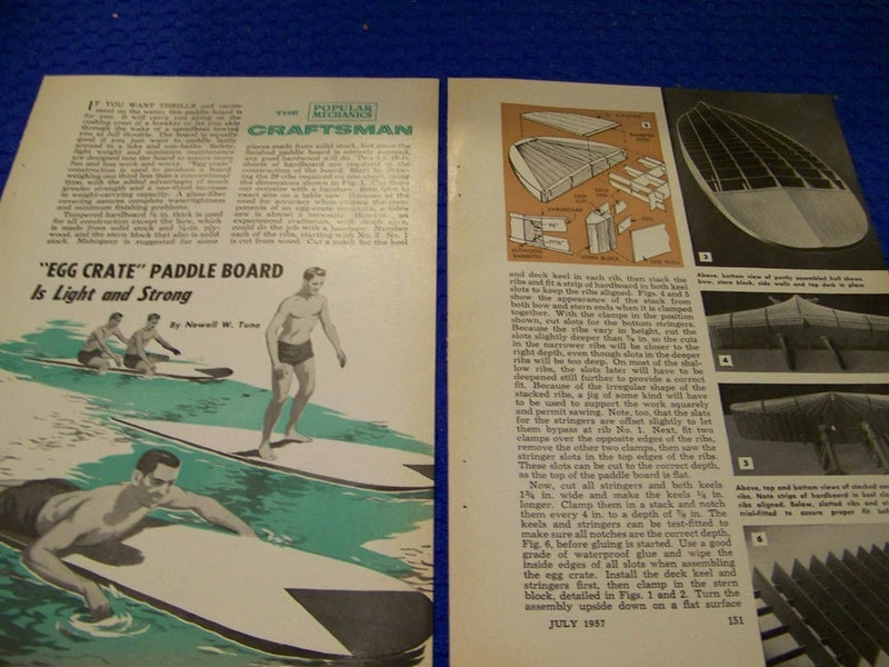 BUILD: EGG CRATE PADDLE BOARD ...PLANS/DETAILS/PHOTOS (394RR) Model
